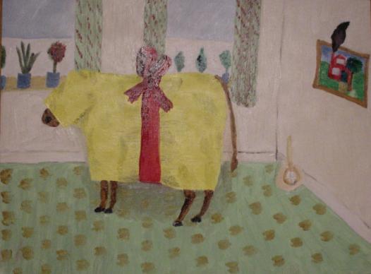 Olieverf op papier. 27 dec. 2000, 40x30 cm